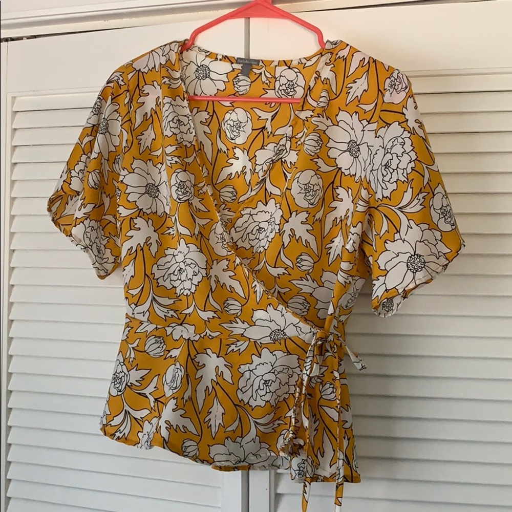 Yellow Wrap Top